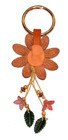 Leather Flowers   Leaves Keychain Key Ring Bag Purse Hanger Charm Nice 