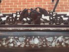 Antique Chinese Carved Rosewood Display Cabinet With Mother-of-pearl And Abalone