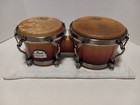 Pearl Elite Folkloric Oak Traditional Bongos W Pearl Padded Case Crimson Sunrise