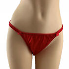 4 Pcs Lot  Womens Sexy String Satin Bikinis Panties Silky Briefs Underwear s-2xl