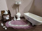 Vintage Victorian Dollhouse Miniature Bathroom Set 1 12 Scale - Beautiful 