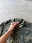 Vintage Foster Industries Shirt Mens 21x27 Green Og-107 Sateen Us Army 60s