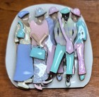 Vintage Woman Pins By Lucinda White Background With 5 Women Pin   Brooch