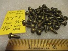 50--vintage Solid Brass Wood Screws With Round Slot Heads  1 2  Long X  8 11 64 