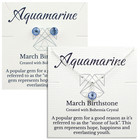 March Birthstone Jewelry Set  Stud Earrings   Necklace Set  Silver Or Gold