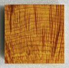 Outstanding Stabilized Golden Yellow Curly Maple Bowl Blank  2723  6 1 16  X 2  