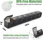 2 Pack Weekly Pill Organizer  Large 7 Day Pill Case  Daily Vitamin Case Medicine