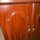 Cherry Traditional Armoire Wardrobe Brown Wooden 2-door 2-drawer Storage Cabinet