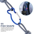 18 Pcs Fish Shaped Outdoor Buckle Spring Snap Hook Carabiner Clip