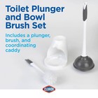 Toilet Brush And Holder Plunger And Bowl Brush Combo  1-pack 