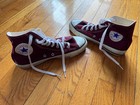 Vintage Converse All Star Chuck Taylor High Top Shoes Made In Usa Sz 6 5  Maroon