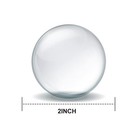 8 Pack 2 Inch Crystal Clear Glass Dome Cabochons - Round Flat Back For Jewelr   