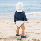 Unisex Baby Reusable Absorbent Swim Diaper Pull On  White  12 Months