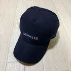 Moncler Hat Cap Baseball Logo Knit Cap Wool Navy