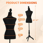 Manikin 60   -67   height Adjustable Female Dress Model Display Torso Body Tripod St