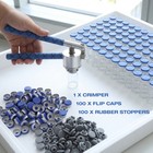 13mm Vial Crimper  100 Pcs Flip Caps And 100 Pcs Rubber Stoppers Are8195