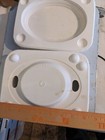 Vintage Slip Casting Ceramic Mold Oval Base