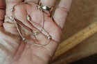 Sterling Silver 9 5  Anklet Ankle Or Wrist Bracelet Beaded Nos