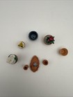 8-pc Garden Lot  Potted Flowers And Flower Pots - Dollhouse Miniature