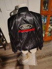 Auburn Sportswear Ford Racing Black Bomber Jacket Snap Stand Collar Men Xl