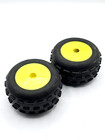 Vintage Team Losi Racing Wheels With Block Treads  Most Likely Rears