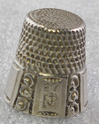 Vintage Sterling Silver Thimble W anchor Mark- Mono G Mc -size 9
