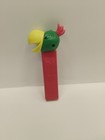 Vintage Pez No Feet  Cockatoo Green Head Red Stem