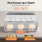 Commercial Countertop 3 Gas Fryer Deep Fryer Propane lpg   Stainless Steel 18l
