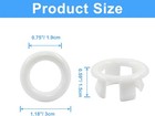 Hordion 4 Pcs Sink Overflow Ring Round Hole Trim  White Bathroom 