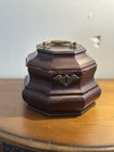 Colonial Williamsburg Octagon Wood Tea Caddy W  Key - Marked On Bottom