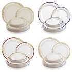 Disposable Plastic Plates Dinner Party Wedding Salad Round Harmony Design 120pcs