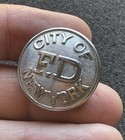 Vintage Fdny Overcoat Button - Made In England - Tm1811