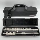 Yamaha Yfl-221 Student Flute Nickel Silver Plated Used With Hard Case   2way Bag
