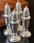 Two Rare Petite 950 Sterling Silver Salt Pepper Cruet Sets American 2 5    C1930