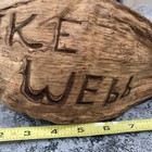 Vintage Hand Carved  trench Art   Wwii Coconut  ike Web Truk Oct  27 1945 