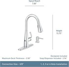 Moen Essie 87014ewc Touchless Pull-down Sprayer W soap Dispenser Faucet  Chrome
