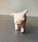 Vintage Flocked Pig Miniature Figurine Farm Animal Japan Kitsch 2 5   