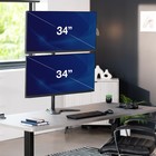 Vivo Dual Monitor Desk Stand Free-standing Lcd Mount  Holds In Stacked Vertic   