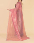 Pink Organza Saree Women Party Wear Designer Border Work Saree
