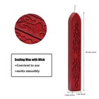 Telosma 6pcs Blood Red Sealing Wax Sticks With Wick  Suitable For Envelope  I   