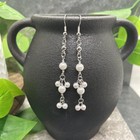2 5    Silver-tone Stainless Steel Earring Set Drop Dangle New Free Ship B6509