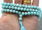 6mm Blue Amazonite 108 Prayer Beads Tibet Buddhist Mala Bracelet Necklace