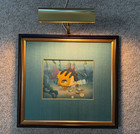 Original Production Cel Walt Disney s Pinocchio Jimmy Cricket Framed W  Lamp