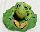 Vtg  Russ Berrie Hip-hops Toadal Gourmet Frog Toad Figurine  14461 1 25 X 2 In 
