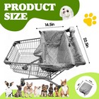 Portable Dogs Shopping Cart Cover Quilting Grocery Cart Cover With Carry Bag