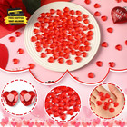 240 Pcs Red Heart Gems  Valentines Day Decoration Acrylic Crystals 3d Shaped Rhi
