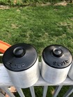 Vintage Kromex Spun Aluminum Mcm Kitchen Canister Set Flour Sugar Coffee Tea