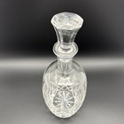 Vintage Cut Crystal Glass Decanter With Stopper For Whiskey  Wine Or Liquor