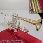 Vintage King H  N  White Silver Tone Master Model Cornet