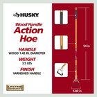 54 In  L Wood Handle Action Hoe With Grip
